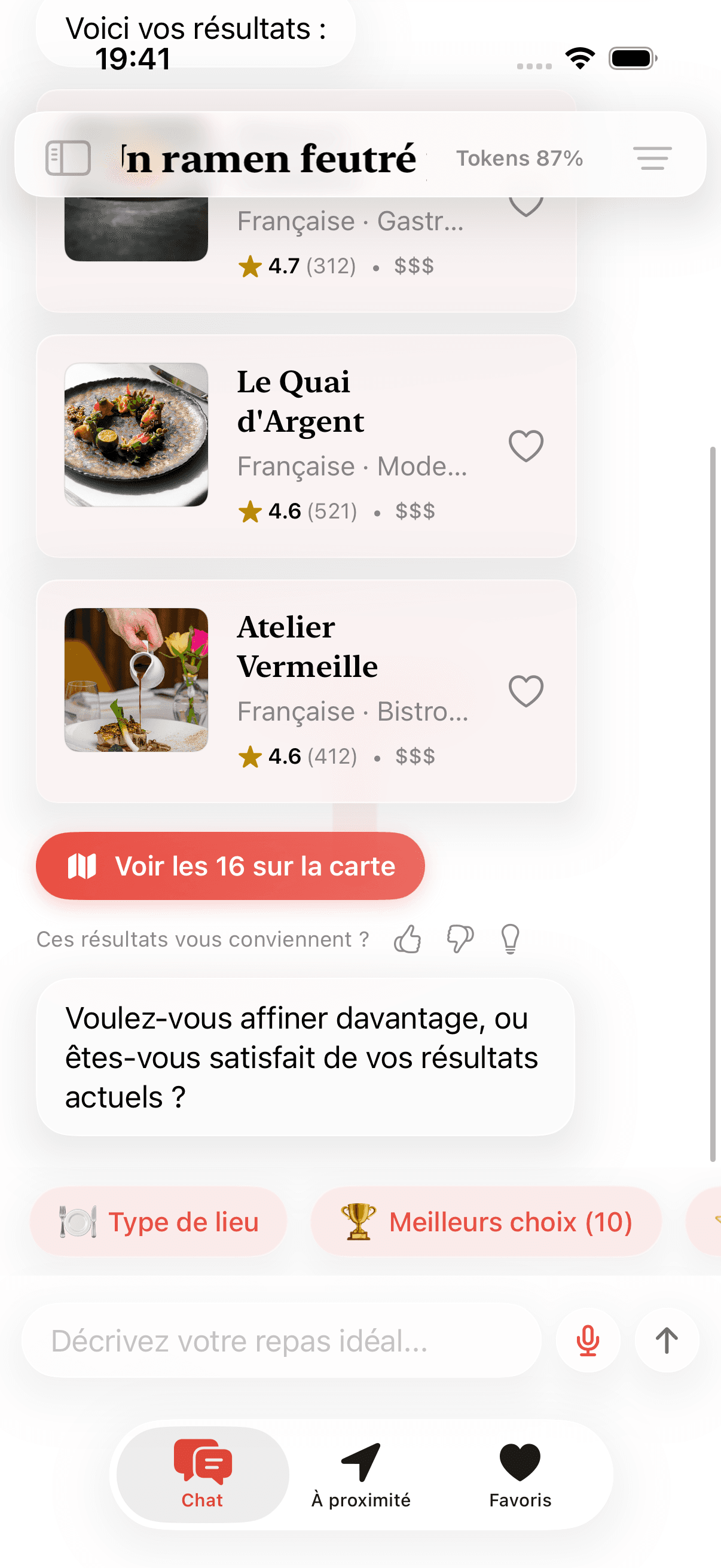 Affinez en confiance : des choix de suivi personnalisés vous aident à resserrer les résultats d'une façon qui vous ressemble vraiment.
